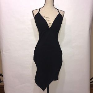 Black asymmetrical dress